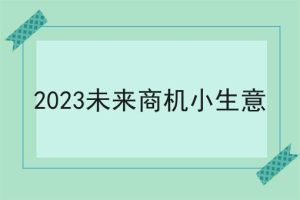 2023未来商机小生意（2023未来商机小生意好做吗）